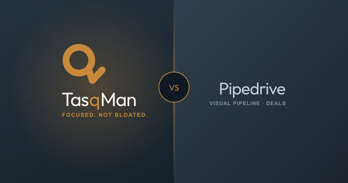 TasqMan vs Pipedrive comparison